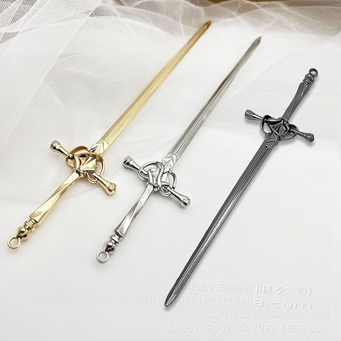 3 Pieces Hair Sticks for Buns Metal Hair Chopsticks for Women Long Hair Sliver Gold Black Chinese Style Hair Stick Pins Accessories