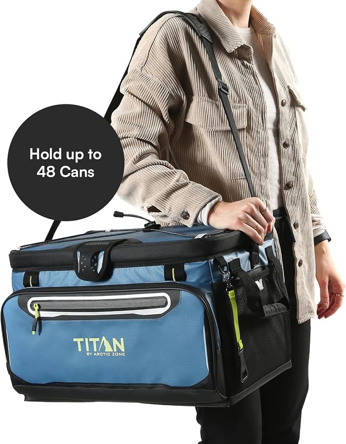 Titan by Arctic Zone Deep Freeze Cooler - Zipperless Hardbody Cooler - Deep Freeze Insulation, HardBody Liner, and SmartShelf