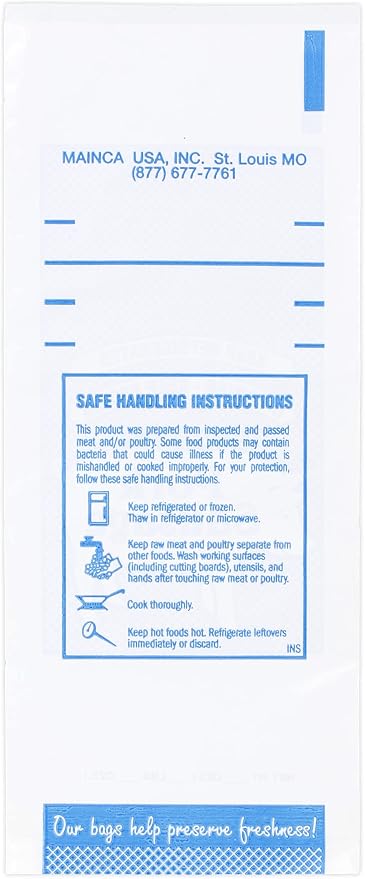 Pork Sausage Freezer Bags (Retail) - 1 Lb. Size - Package of 100