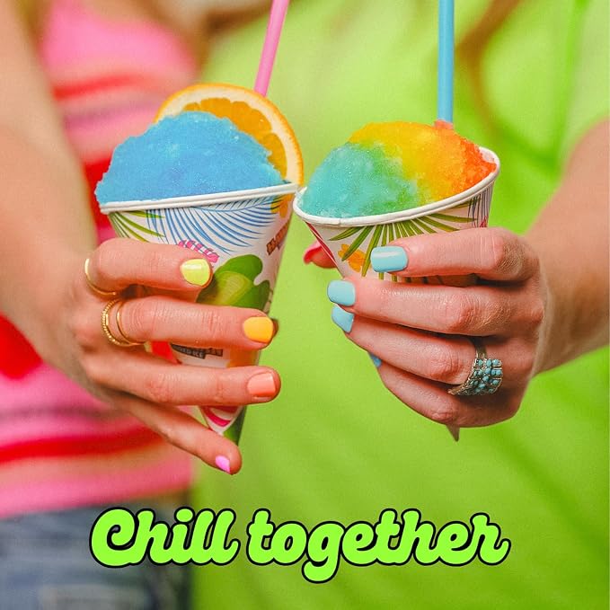 Hawaiian Shaved Ice S777 Snow Cone and Shaved Ice Machine with Blade Adjustment Knob and 5 Reusable Plastic Ice Mold Cups. Great for Granitas, Seltzers, Italian Soda and More 120V, Matte Black | Blade Adjustment Knob, 5 Reusable Plastic Ice Cups with Lids