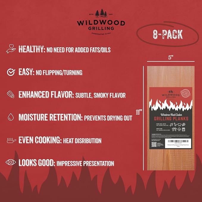 Signature Cedar Grilling Planks - 5x11 (8-Pack)