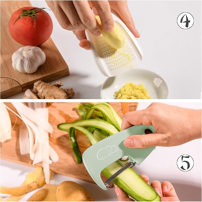 Kitchen Gadgets Set 6 Pieces, Outdoor Camping Glamping Essentials | Space Saving Cooking Tools, Stackable, For Travel Trailer Motorhome, Storage bag, Portable, Gifts for RV Owners
