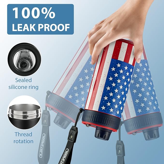 JOOPETALK Universal Can Cooler with Lid Fits All 12oz Cans& Bottles, 100% Leak-Proof Water Bottle, 4-in-1 Insulated Can Cooler for Beer, Soda & Energy Drinks, Dishwasher Safe