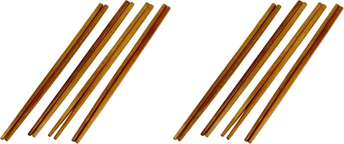 Chef Craft Select Bamboo Chopsticks 4 piece set, Natural (Pack of 2)