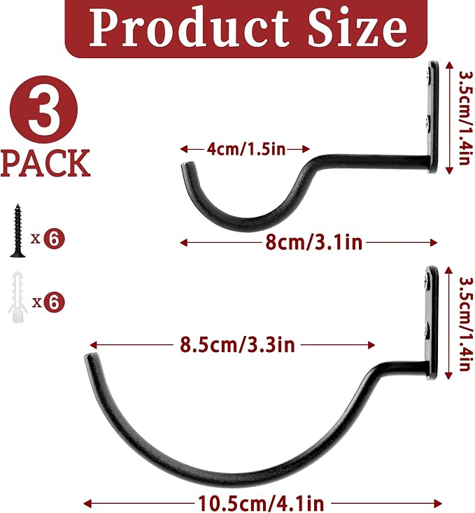 Wall-Mounted Wine Hook: 3 Pcs Hanging Wine Bottle Wall Holder - Metal Hooks | Hanging wine bottle holder, rust-proof coating, vertical design - metal hook for single bottle holder, small organizers