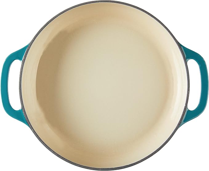 Lodge Essential Enamel Braiser 3.5 Quart - Refrigerator- & Oven-Safe up to 500° F - Heat-Retaining, Induction-Safe & PFAS-Free Enamel Cookware - Lagoon
