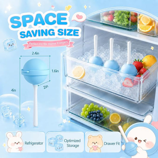 (8Pcs) Silicone Ice Pop Molds Lollipop Popsicle Maker Reusable BPA-Free Ice Cream Molds with Sticks DIY Homemade Frozen Treat Molds for Kids Summer Parties