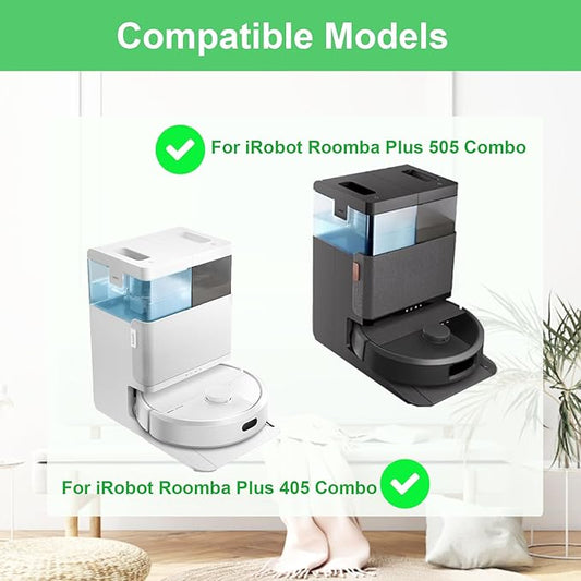17 PCS Replacement Parts iRobot Roomba Plus 405 Combo/ 505 Combo Robot Vacuum Cleaner, Accessories Kit with 1 Main Brush, 4 Side Brushes, 4 HEPA Filters, 4 Mop Pads, 4 Dust Bags
