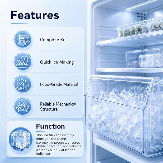 IM116000 Ice Maker Kit for Kenmore Fridge Replacement | Complete ice maker assembly fits Electrolux fridges, replaces 218736300, AP5950053, PS10057479, IM5, IK-9, IM501, IM115