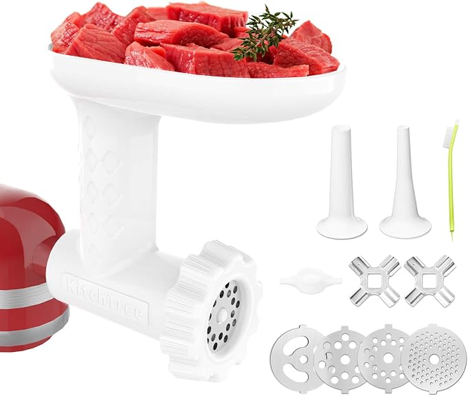 Attachment For KitchenAid Stand Mixer, Meat Grinder Attachment, Grey