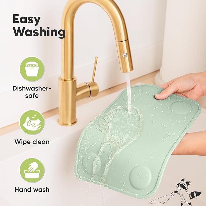 KeaBabies 2pk Silicone Placemats for Toddlers, Kids, Baby, 12x9 (Mellow, S) | Non Slip Suction Silicone Placemat for Restaurants, Dining Table,Travel, Easy to Clean, Food Grade/BPA-Free, Small Table Mat