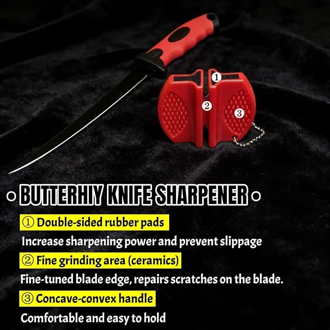Fishing Knife Set, Fish Cleaning Kit, Filet Knife for Fish, Fish Scale Cleaning Brush, Multi-Functional Scissors, Gloves, Fishbone Tweezers, Storage Bag,Fishing Accessories,Fishing Tool Kit