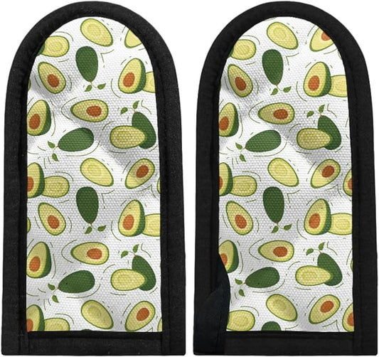 Coldinair 2PCs Avocado Print Hot Handle Covers Heat Resistant Pot Pan Skillet Handle Holder Sleeves Mitt for Kitchen Baking Cooking BBQ