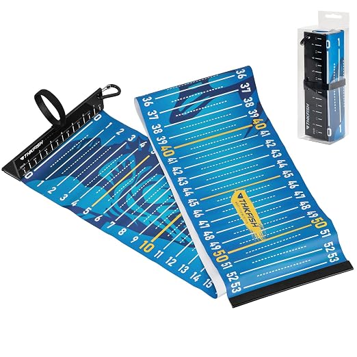 THKFISH 53in Portable Waterproof Fishing Ruler with Measuring Board | Folding Fish Ruler, Roll Up Fish Measuring Tape for Boat, Kayak, Coolers, Yacht and Workbench 53 *7.5"-1pcs/59 * 3.15"-2pcs