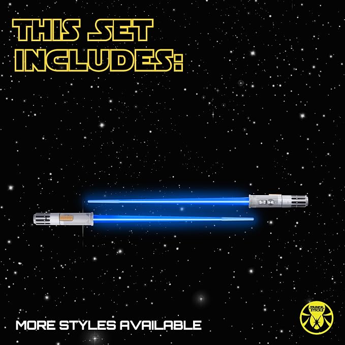 Lightsaber Chopsticks Light Up Star War Chopsticks Light Up Mini Light Saber Chopstick for Adults Cool Chopstick Light Saber Chop sticks Led Chop stick Jedi Chop sticks 12 Modes 1 PAIR