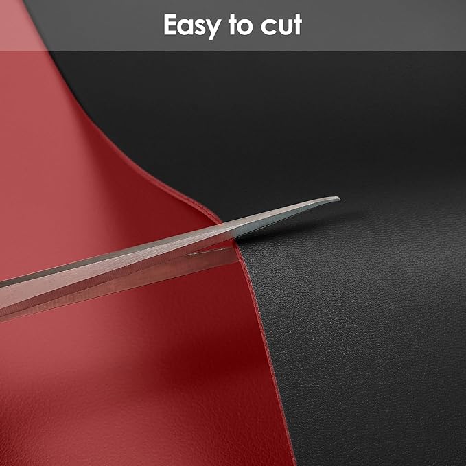 Leather Table Cover,1.8mm Thick,42x78 Inch Table Protector,Table Protector for Dining Room Table,Dining Table Cover,Table Cover Protector,Table Top Protector(Black+Wine Red,42x78)