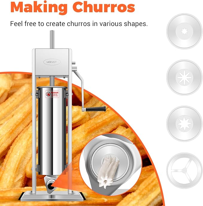 15LBS/7L Manual Sausage Stuffer, Professional Stainless Steel Sausages Maker & Filler Kit with 2 Speed, 5 Stuffing Tubes, Vertical Meat Stuffers for Home Kitchen, Commercial Use