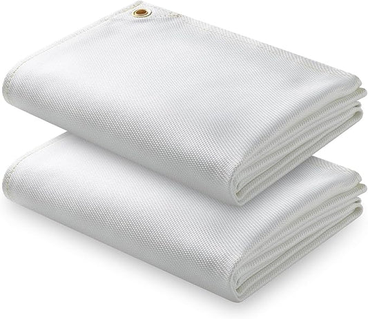 FLASLD 2Pack Heavy-Duty Fiberglass Fire Retardant Blanket, 48 x 70 inch Welding Fireproof Thermal Resistant Insulation