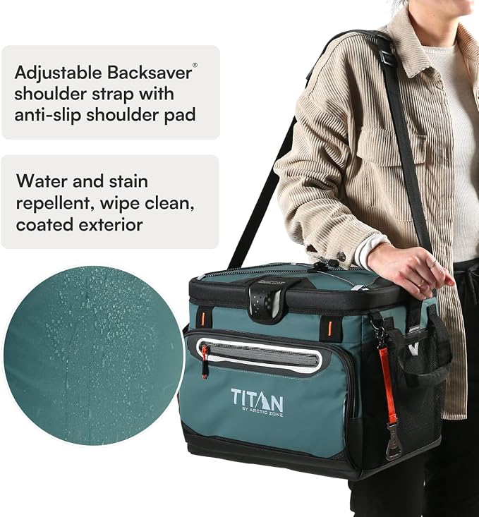 Titan by Arctic Zone Deep Freeze Cooler - Zipperless Hardbody Cooler - Deep Freeze Insulation, HardBody Liner, and SmartShelf