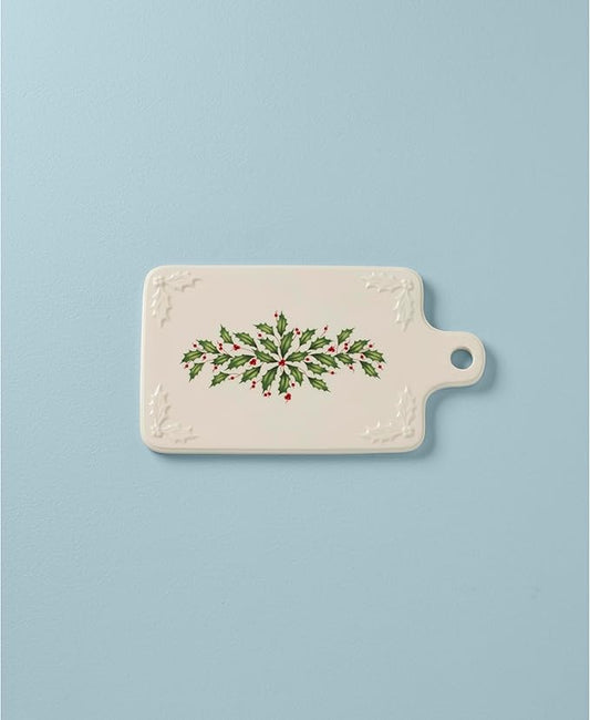 Lenox 890760 Holiday Porcelain Cheeseboard, Christmas Hosting (Pack of 8)