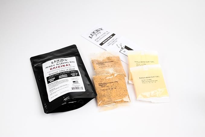 Lucky Jerky Original DIY Beef Jerky Seasoning and Cure Kit, 6 Oz | Make Your Own Original Beef Jerky at Home, Savory Classic Flavor, Seasons 10 lbs of Meat
