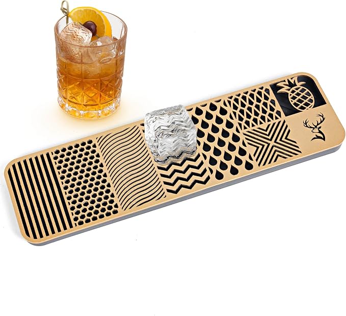 Clear Ice Stamp Tray, Cocktails Custom Ice Cube Stamp, Craft Modern Ice Molds for Whiskey in 5 Seconds, Bartender Accessories for Clear Ice Cocktails, Whiskey, Bourbon
