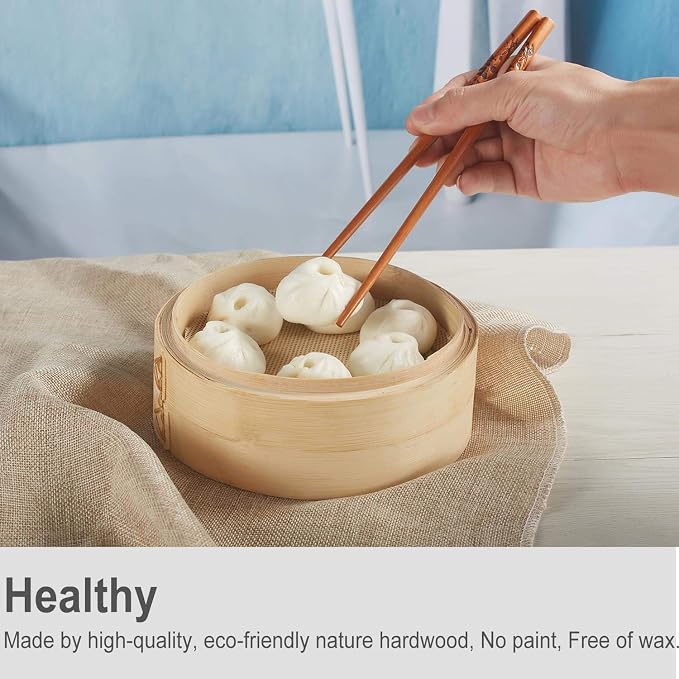 Chopstick Reusable Chinese Panda Chopsticks with Holder and Carrying Bag Chinese Traditional Stylish Set（2 Pairs）