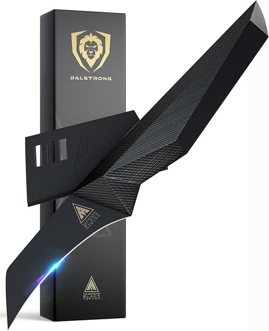 Dalstrong Shadow Black Series - Paring Knife 3.75 inch with Bird's Beak Paring Knife 2.75 inch - High Carbon - 7CR17MOV-X Vacuum Treated Steel - Sheath