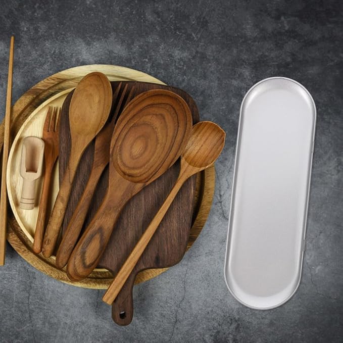 Metal Cutlery Box Travel Tableware Box Portable Silverware Storage Case Chopsticks Spoon Fork Utensils Storage