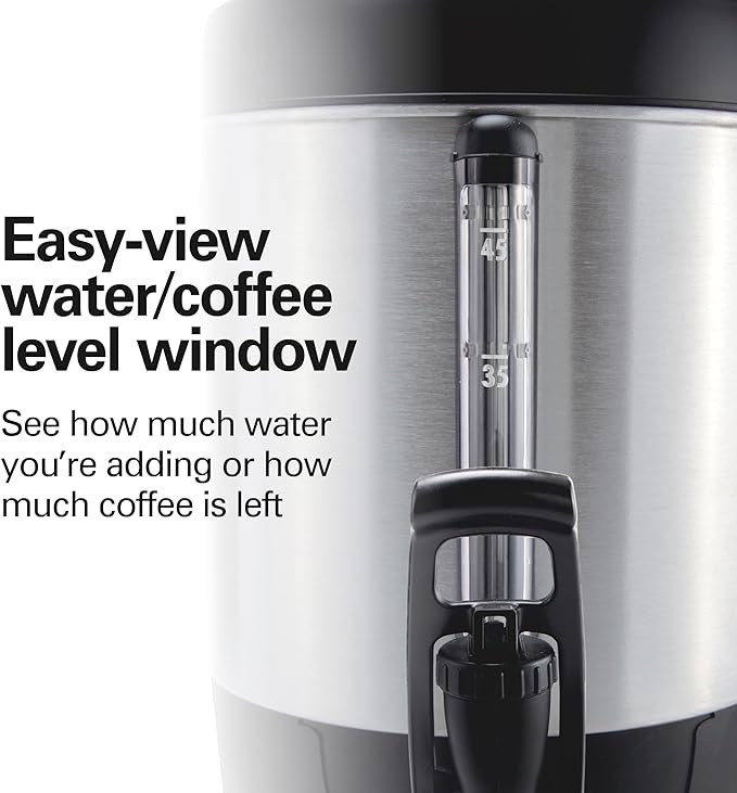 Hamilton Beach 45 Cup Fast Brew Coffee Urn and Hot Beverage Dispenser, 40521