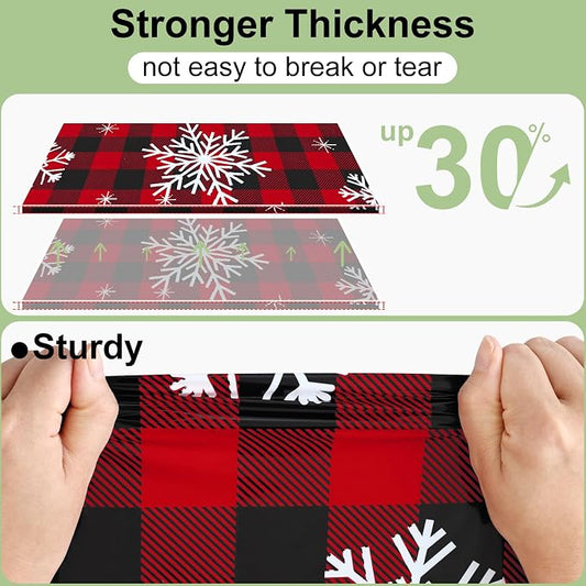 4 Packs Christmas Buffalo Disposable Table Cloth, 54 x 108 Inch Waterproof Plastic Tablecloth, Rectangle Black Red and White Checkered Table Covers for Picnic, Birthday, Party