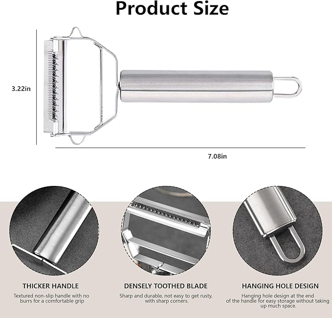 Multifunction Stainless Steel Julienne Peeler Vegetable Peeler Double Planing Grater Kitchen Accessories Cooking Tools
