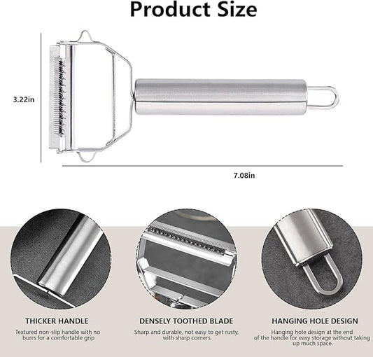 Multifunction Stainless Steel Julienne Peeler Vegetable Peeler Double Planing Grater Kitchen Accessories Cooking Tools