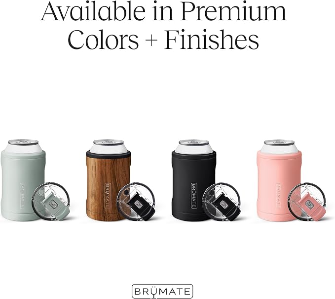 BrüMate Hopsulator Duo 2-in-1 Can Cooler Insulated for Cans + 100% Leak Proof Tumbler with Lid | Can Insulated for Hard Seltzer, Beer, Soda and Energy Drinks