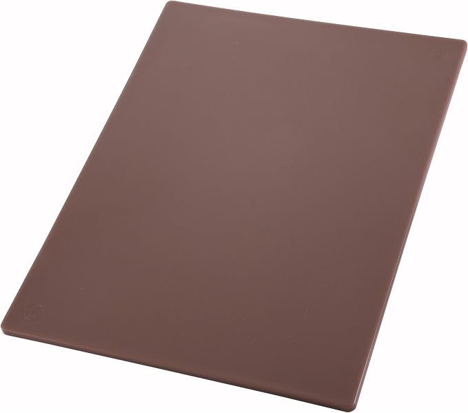 Winco 12" x 18" Brown Cutting Board (Set of 6) | Dishwasher safe, Stain resistant, Foodservice, Great for Charcuterie, Cheese, Appetizers and Buffet Displays