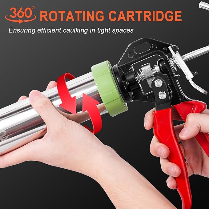 Sausage Caulking Gun, Manual Drive, High Thrust Caulk Gun for Processing Adhesive Cartridges