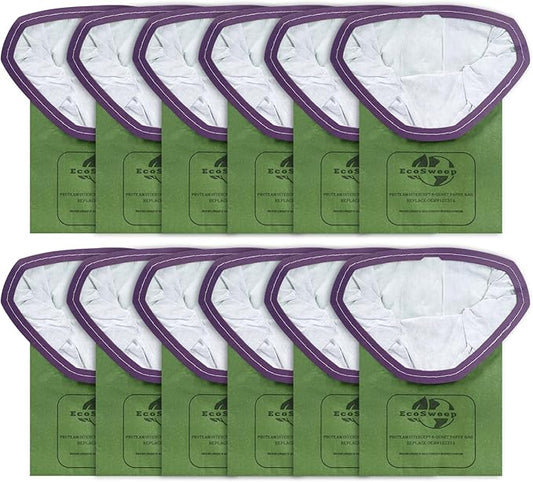 12Pack 107314 Backpack Vacuum Filter Bags Compatible with ProTeam 6 QT and ProTeam Vacuum Parts – Vacuum Bags for Vacuum Cleaner, Ideal Replacement Spence Vac Bags - Durable Vacuum Bags