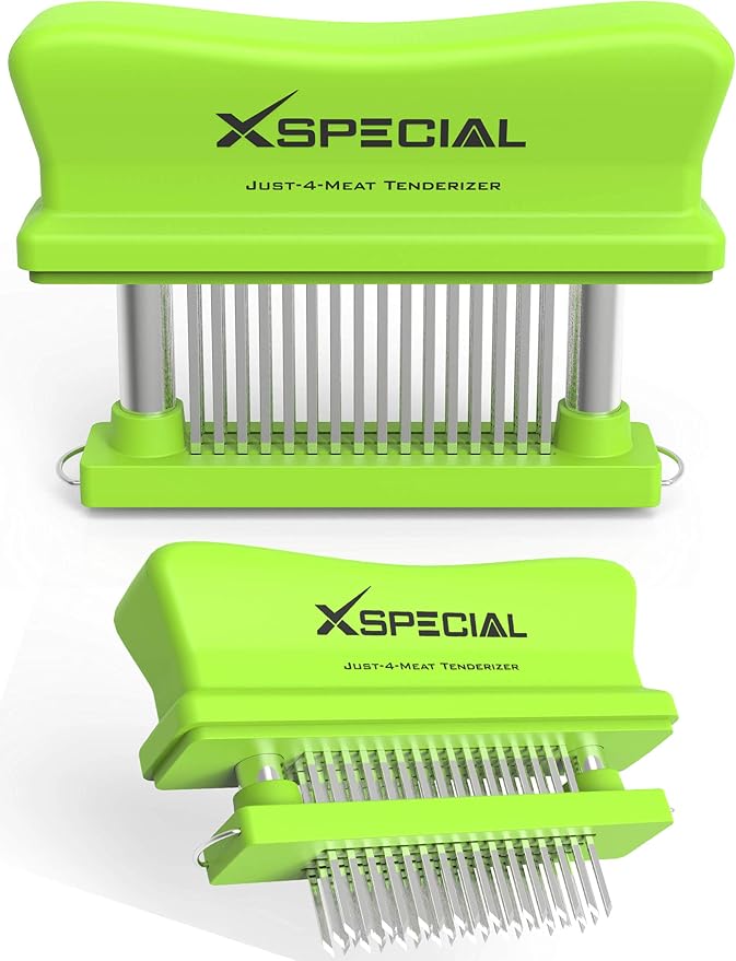 Toughest Meat Tenderizer Tool, 48 Needle Stainless Steel, Easy to Clean | Kitchen Gadgets Transform Hard & Cheap Cuts into Buttery Goodness Without Meat Mallet Crushing, Easy to Use, Dishwasher-Safe