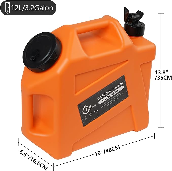 COOZMENT 3.2 Gallon/5 Gallon Water Containers with Spigot, BPA Free Water Jug, Military Green Water Tank, Multifunction Water Storage Containers for Camping Outdoor Hiking,Emergency Storage
