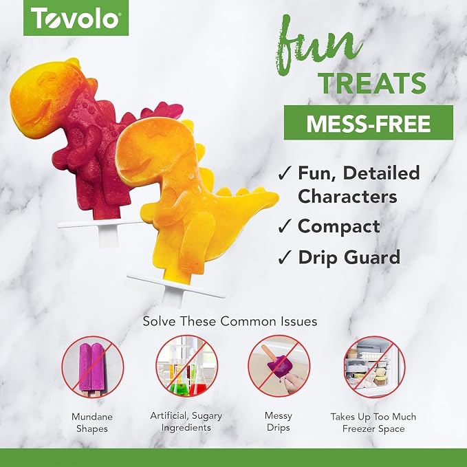 Tovolo, Molds Freezer Pop Mold Dinosaur Set Of 4