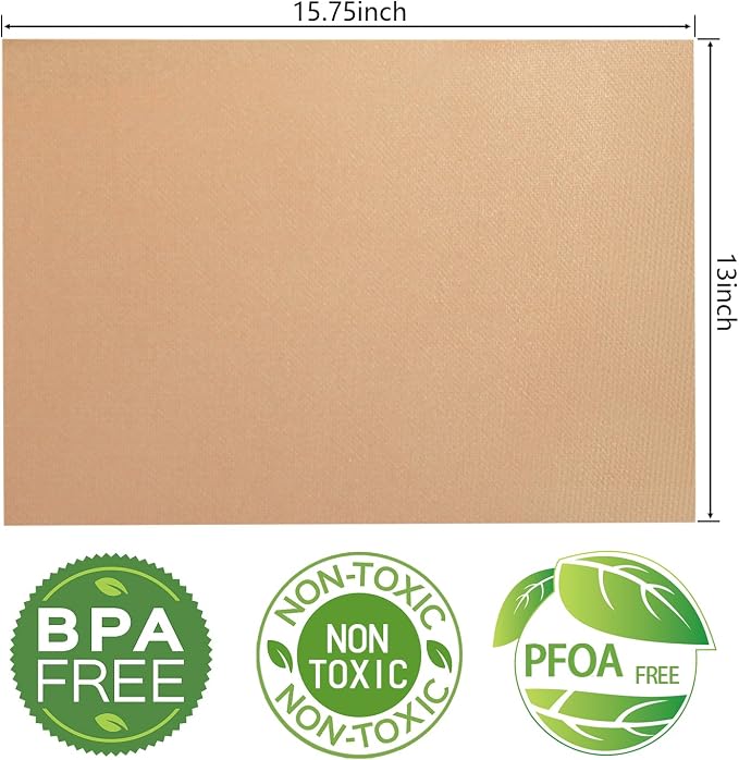Grill Mats for Outdoor Grill, Set of 9 Copper Grill Mat For Gas Grill, 100% Non-Stick Copper Sheets for Grilling, 15.75 X 13 Inch