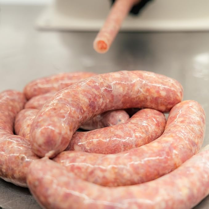 Bearded Butchers Smokin’ Ranchero Bratwurst DIY Kit – Smoky, Spicy & Creamy Brats – Includes Smokin’ Ranchero Seasoning, Mozzarella & 32mm-35mm Natural Hog Casings – Makes Up to 25 lbs Meat