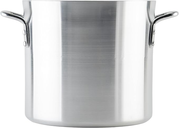 Winco 12 qt Elemental, Aluminum Stock Pot | Great for Stocks, Soups, Pasta and Batch Cooking