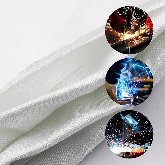 Welding Blanket Heavy Duty Fiberglass Fire Blanket Protect Work Area from Sparks (80 x 80 inches)