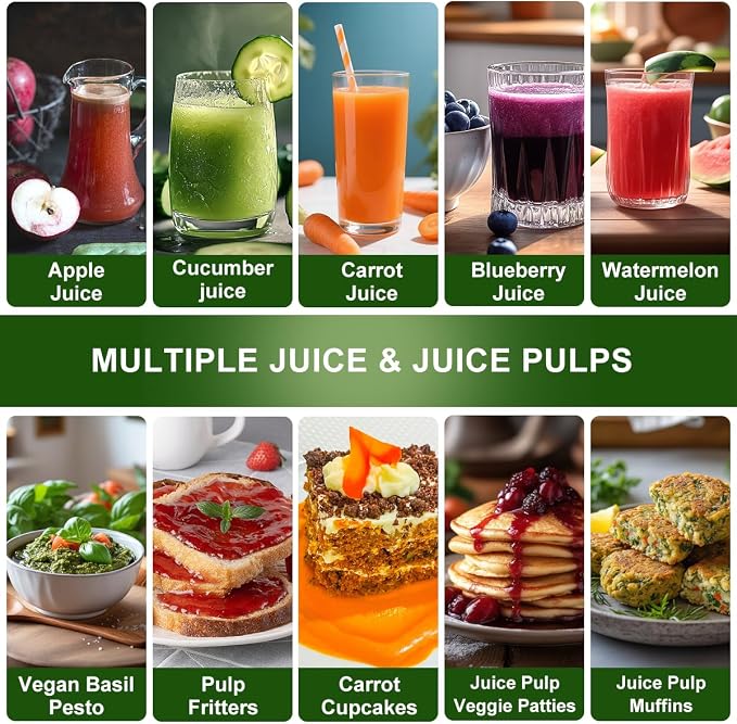 Juicer Machine, 500W Centrifugal Juicer Extractor with 3 Speed & Wide Mouth 3” Feed Chute for Fruit Vegetable, High Yield Juicer Included Cleaning Brush for Easy to Clean