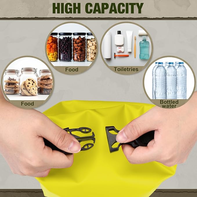Foilswirl 1 Set Bear Food Bag for Camping Ultralight Food Hanging System Includes Waterproof Bear Bag, Nylon Ropes, Hooks for Camping Backpacking