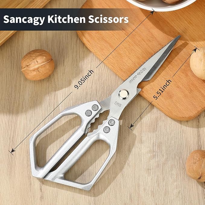 Kitchen Scissors Heavy Duty for Food, All Purpose Meat Scissors, Premium Ultra Sharp Japanese Stainless Steel Kitchen Shears