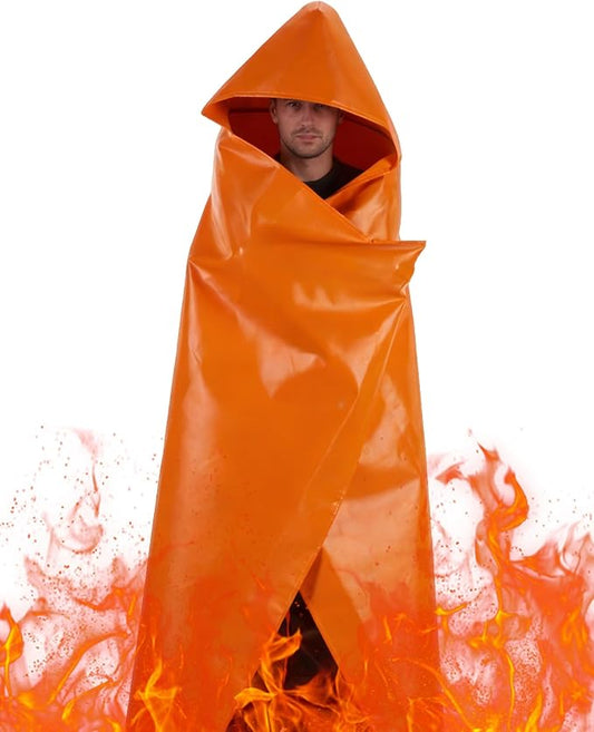 Emergency Fireproof Cloak for Home Essentials - Mondoshop Safe Fire Escape Cloak for Adults - Fire Retardant Suits Wrap Body for People