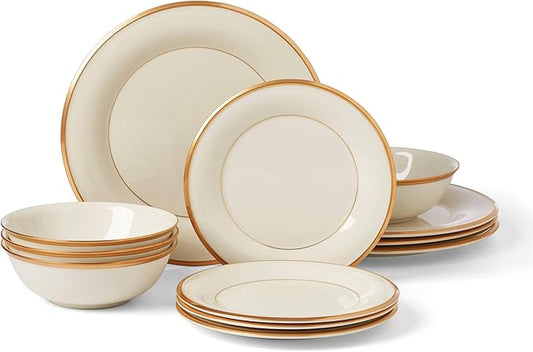Lenox 896063 Eternal 12-Piece Dinnerware Set, Service for 4