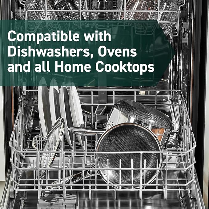 HexClad Hybrid Nonstick 2-Piece Cookware Set, 8" Pan and 12" Griddle Pan